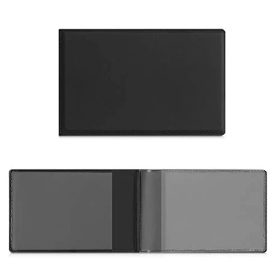 Imagen de kwmobile Funda de Piel sintética para identificación Cartera Plegable 10 x 6.5 CM doblada Tarjetas DNI Negro