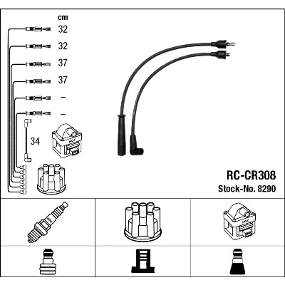 Imagen de NGK 8290 Juego de Cables Encendido 5 CHRYSLER: Voyager / Grand 3