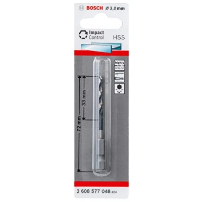 Imagen de Bosch Professional HSS Impact Control Broca hexagonal (para metal, 3 x 33 72 mm, accesorio de taladro)