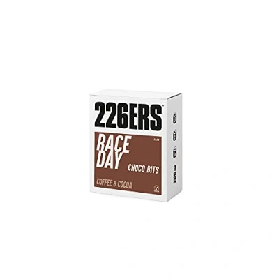 Imagen de 226ERS Race Day Choco Bits, Barritas Energéticas para Deportistas, Carbohidratos, Entrenamientos y Competiciones, Veganas sin Gluten, Sabor Café Cacao, Caja 6 Barras x 40 g