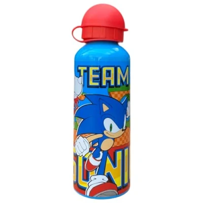 Imagen de CARTOON botella de aluminio Sonic con chupete para niños 500 ml rojo