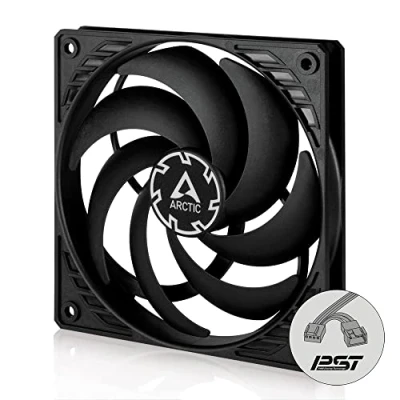 Imagen de ARCTIC P12 Slim PWM PST Ventilador PC 120mm, Fan de Caja para CPU con Sharing Technology (PST), Muy Silencioso, Computadora, 3002100 RPM Negro