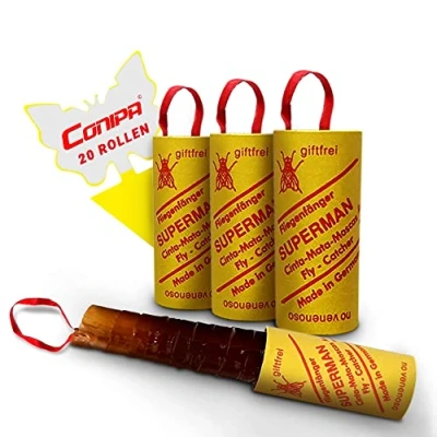 Imagen de Conipa Repelente contra Moscas, Mosquitos, Moscas de la Fruta, etc. Incluye Pizarra Amarilla (20 Rollos + 1 Adhesivo Amarillo)
