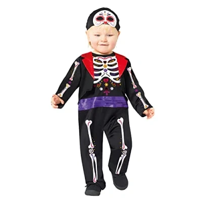 Imagen de amscan 9914943 Disfraz de Halloween para niños del día los muertos esqueleto Edad: 10 12 años