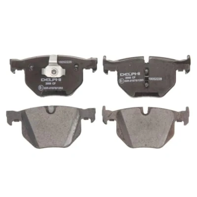 Imagen de DELPHI LP2068 Juego de pastillas freno preparado para indicador desgaste Chapa antichirridos sin accesorios BMW: X6, X5