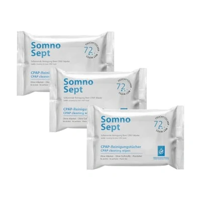 Imagen de SomnoSept Paños de Limpieza CPAP, paquete 3 (3 x 72 unidades) profunda la máscara sin fragancias