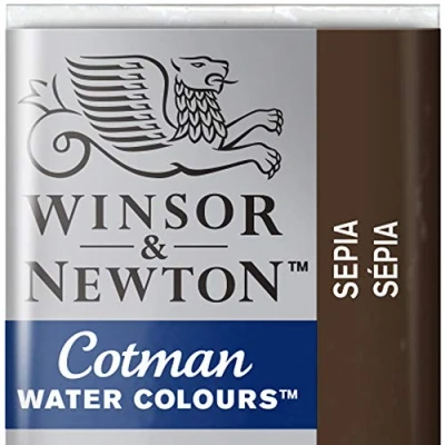 Imagen de Winsor &amp; Newton Cotman Acuarela En Pastilla, Sepia, 1,9x1,6x1,1 cm