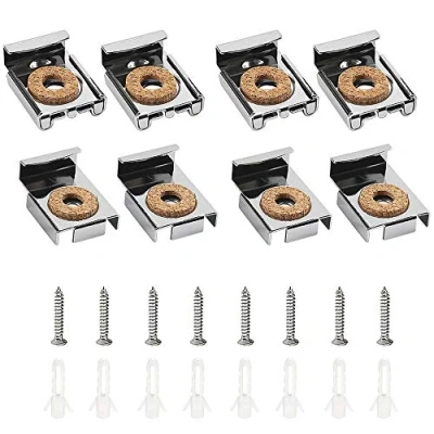 Imagen de Rayong 8 Piezas Colgador de Espejo, Soporte Espejo Pared, Clips sin Marco con Tacos y Tornillos, para