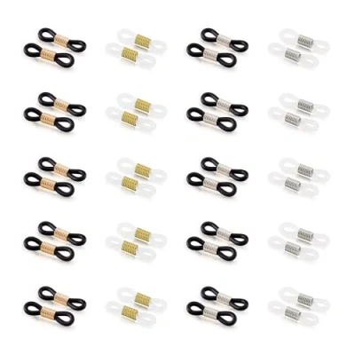Imagen de Aidqxbaoer Extremos Soporte de Gafas, Cadenas Gafas Ajustables, Antideslizante Bucles Cadena para Anteojos, 40 pcs
