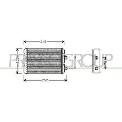 Imagen de PRASCO FT133H001 Radiador de Calefaccion FIAT: Doblo I Cargo, Punto II Hatchback