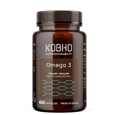 Imagen de Aceite de Pescado Omega 3 Capsulas Certificado IFOS Altamente Concentrado en ácidos grasos EPA y DHA Reduce los Niveles Colesterol Mejora Memoria Efecto Antiinflamatorio