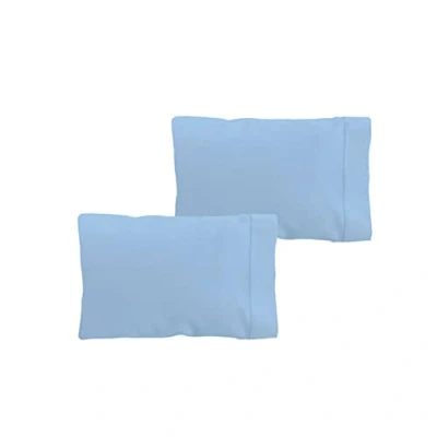 Imagen de Donegal Collections Pack 2 Fundas de Almohada (75x45 cm) Cama 150, Color Azul Celeste. Suave y Cómoda, Microfibra Extra 50% Algodón Poliéster. Confort Alta Durabilidad