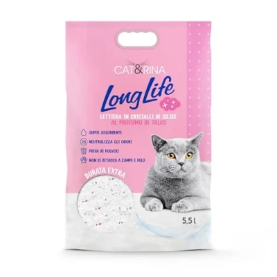 Imagen de Arena de Silice para Gatos Perfumada Talco Delicado 5,5 l