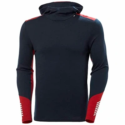 Imagen de Helly Hansen Lifa Merino Midweight Hoodie, Camisa Hombre, Azul (Blue), XL