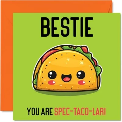 Imagen de tarjetas de cumpleaños para mejor amiga, Spec Taco lar, divertida tarjeta feliz amigo amigos, regalos mejores felicitación broma