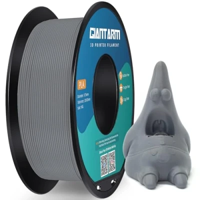 Imagen de Filamento PLA 1.75mm, GIANTARM para impresión 3D, 1kg 1 Spool，Gris