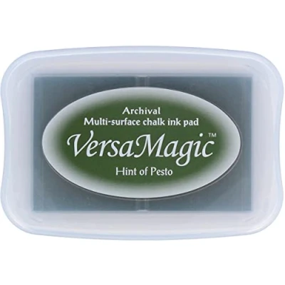 Imagen de Tsukineko Tinta VERSAMAGIC Color Toque de Pesto Efecto Tiza 95x65mm. Almohadilla