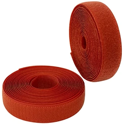 Imagen de AERZETIX C65961 Cinta/rollo de scratch 30mm 5 metros auto agarre organizador/sujetacables tira enganche bolsa prenda correa color: pimentón en poliamida y poliéster