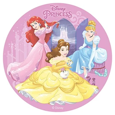 Imagen de Dekora Decoracion Tartas de Cumpleaños Infantiles en Disco Oblea Disney Princesas 20 cm Diámetro