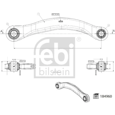 Imagen de FEBI BILSTEIN 184960 Barra oscilante, suspensión de ruedas AUDI: A6 C8 Avant