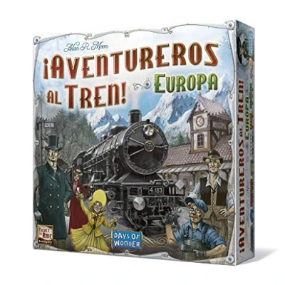 Imagen de Days of Wonder ¡Aventureros al Tren! Europa Juego De Mesa ¡Embárcate en una Aventura ferroviaria por Toda Europa! a Partir 8 Años 2 5 Jugadores 30 60 Minutos Partida Español