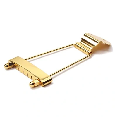 Imagen de Alnicov Puente de repuesto para guitarra Jazz Archtop 6 cuerdas, color dorado