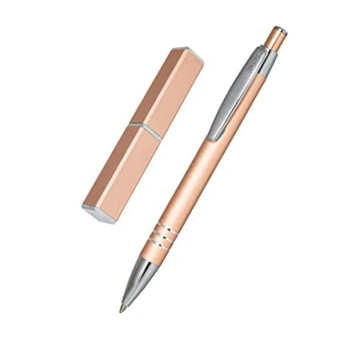 Imagen de ONLINE Bolígrafo de esfera grafito metal retráctil aluminio, recarga reemplazable, tinta negra, estuche exclusivo, color rosa
