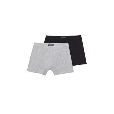 Imagen de Abanderado Bóxer abierto Línea Esenciales Ocean Moda mpks Hombre x2, Multicolor (Gris Vigoré/Negro), 48