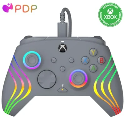 Imagen de PDP AFTERGLOW XBX WAVE WIRED mando GREY for Xbox Series XS, One, Officially Licensed