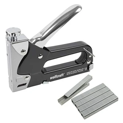 Imagen de wolfcraft Juego de grapadora manual tacocraft 7, 1001 piezas I 7089000 Para numerosos trabajos en el hogar y bricolaje
