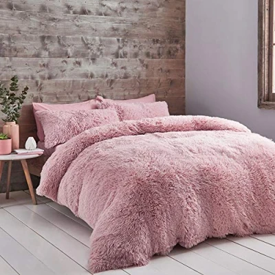 Imagen de Catherine Lansfield: Juego de Funda nórdica 3 piezas, para Cama Doble, Color Rosa