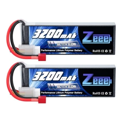 Imagen de Zeee 3S Lipo Battery 3200mAh 11.1V 50C RC Funda Blanda con Conector Deans T para Airplane Helicopter Car Truck Boat UAV Drone FPV (2 Unidades)