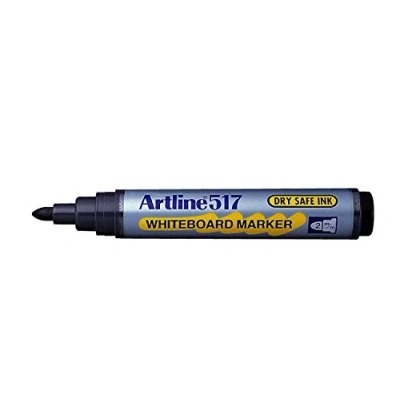 Imagen de ARTLINE Lote de 6 rotuladores&quot;Dry Safe&quot;&quot;517 borrable en seco, punta cónica 2 mm, color negro