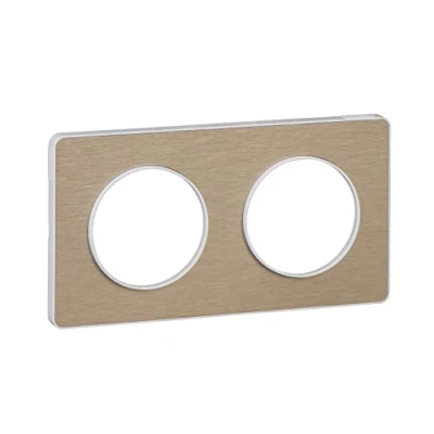 Imagen de Schneider elec ppm pmo 61 20 Marco touch 2 elementos bronce cepillado