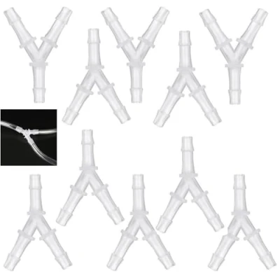 Imagen de LiJuanWang Conectores para Bomba de Aire Acuario,10 Piezas Conector Tubo Aire,adaptadores Aire,Aquarium Air Hose diámetro Exterior: 4,8 mm