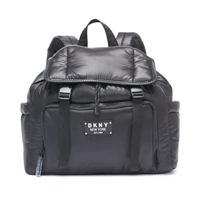 Imagen de DKNY Casual Lightweight Backpack Mochila para computadora, Negro, Talla única Mujer