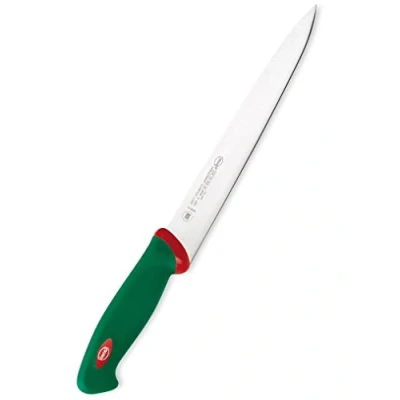 Imagen de Sanelli Línea Premana Professional,Cuchillo Yanagi ba Cm.24 ,Acero Inoxidable,Verde y Rojo,