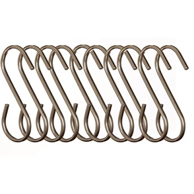 Imagen de Premier Housewares Juego de 10 Ganchos para Colgar el sorello, Hierro, Acero Cepillado, 1 x 5 8 cm