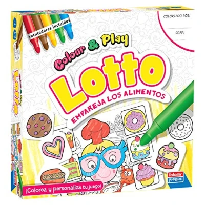 Imagen de Falomir Color &amp; Play Lotto, Juego de Mesa, Manualidades, Multicolor (1)