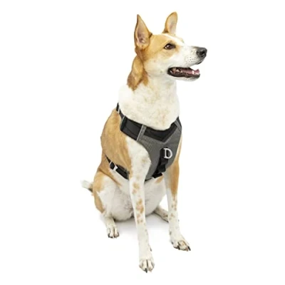 Imagen de Kurgo Journey Air Arnés para Perros, de Senderismo Mascotas Correr o Caminar, Reflectante, Negro/Gris L