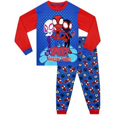 Imagen de Marvel Pijama de Spiderman para Niños Conjunto Pijamas Infantiles Azul 11 12 años