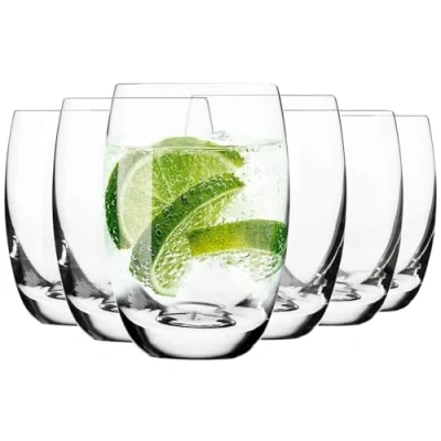 Imagen de Krosno Vaso de agua para jugo Highball (6 unidades, 360 ml) Colección Elite Perfecto el hogar, restaurantes, fiestas Lavavajillas