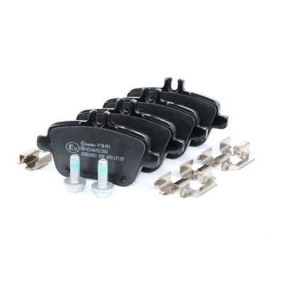 Imagen de BREMBO P 50 091 Juego de pastillas freno preparado para indicador desgaste con tornillos pinza accesorios MERCEDES BENZ: Clase B, A