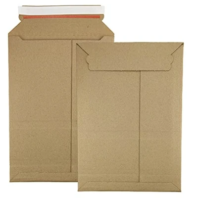 Imagen de Netuno 10x sobres grandes marrones de correo DIN B4+ 265x355mm 354g solapa recta con tira adhesiva cartón ondulado ecológico para embalaje libros documentos folletos fotos calendarios carteles