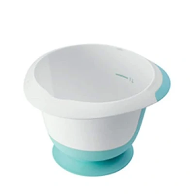 Imagen de keeeper Cuenco de Mezcla con Ventosa y Superficie Antideslizante, Plástico sin Bisfenol A, 3,5 l, Mariella, Verde Menta/Blanco