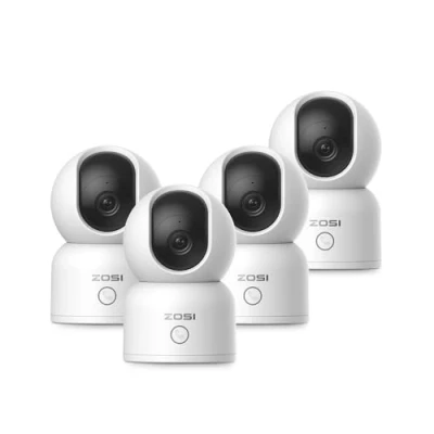 Imagen de ZOSI C518 3MP Cámara Seguridad WiFi Interior 4pcs IP 2,4G/5G Pan 355 Tilt 95 Seguimiento de Movimiento Vigilancia para Niño Anciano, Audio Bidireccional, Llamada con un Clic