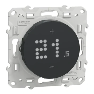 Imagen de Schneider Electric Wiser Odace S540619 Termostato Conectado con Cable, 2 A, Color Gris