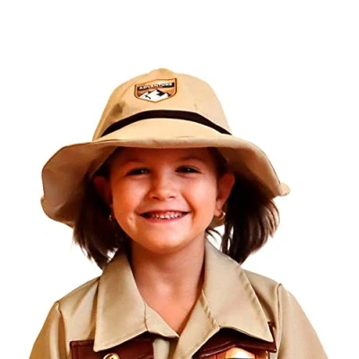 Imagen de DEQUBE Sombrero de explorador unisex, completa tu disfraz con complementos, talla unica