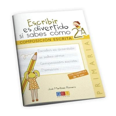 Imagen de Escribir es divertido si sabes como. Cuaderno 2A / Editorial GEU 2º Primaria Mejora la composición escrita Recomendado como repaso