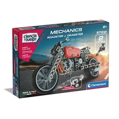 Imagen de Clementoni Mechanics Roadster + Dragster juego de construcciones mecánica a partir 8 años, juguete en español (55157)